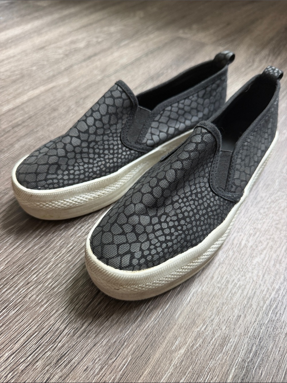 H&M Black Slip-On Platform Sneakers
